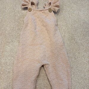 Jamie Kay Blush Knit Overalls